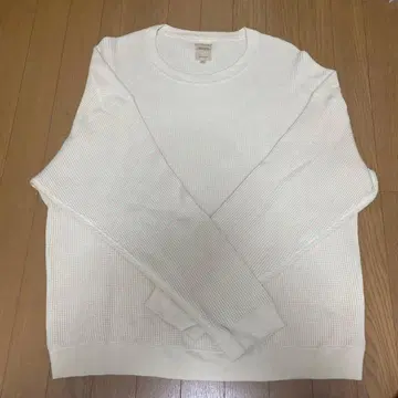 sanca 와플 니트 서멀 맨투맨