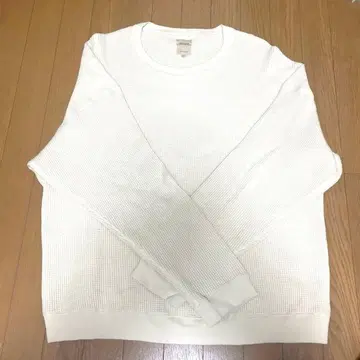 sanca 와플 니트 서멀 맨투맨