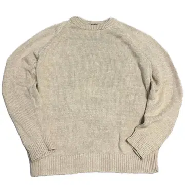 L.L.Bean 00s 100% 코튼 베이지 니트