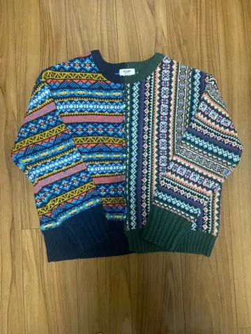 BEAMS HEART 페어아일 니트 풀오버