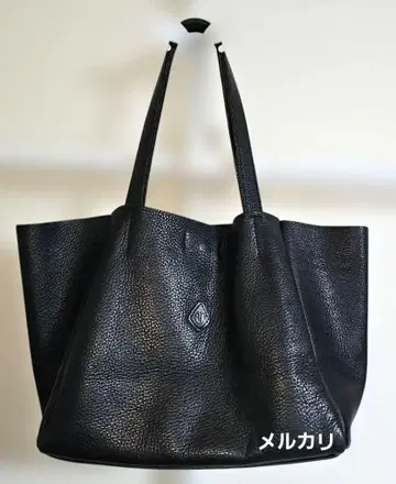 CLEDRAN 소가죽 보트형 토트백 블랙