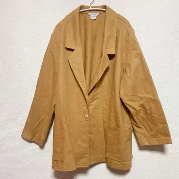 레어 구제 의류 Erman 브라운 테일러드 자켓 남성용 2XL