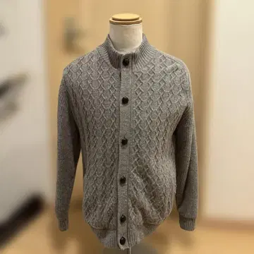 HENRI-LUC CHAPUIS 울 가디건 안감 부착 L