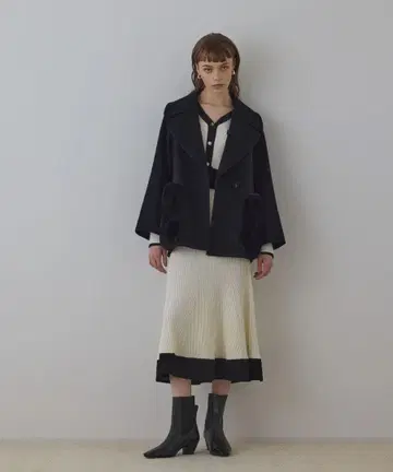 퍼 포켓 피 코트