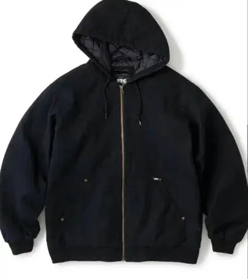 블랙 후드 부착 자켓