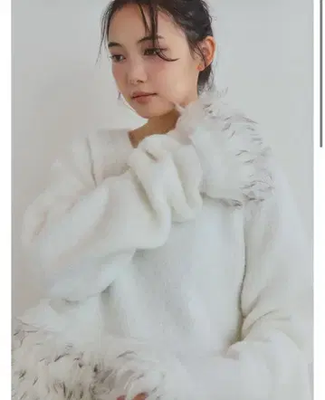 Andequal 패널 디자인 퍼 니트