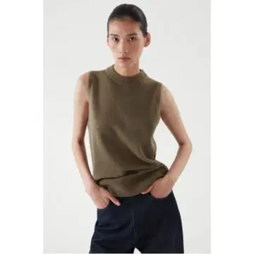 COS 100% 캐시미어 슬리브리스 니트 스웨터 EUR XS