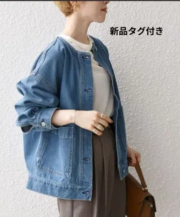 [택 포함] SHIPS any: 노카라 데님 블루종