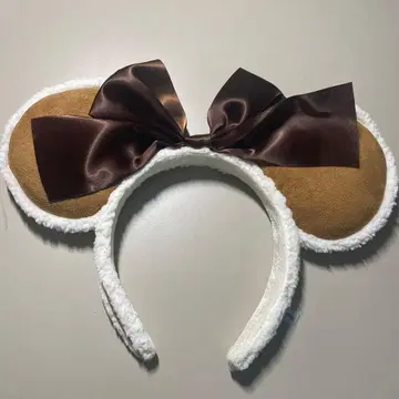 디즈니 미니 머리띠 (화이트/브라운)