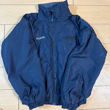 컬럼비아 나일론 자켓 안감 플리스 네이비 M 로고 자수 아웃도어 28