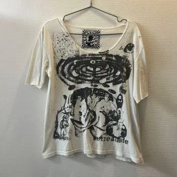 y2k San Francisco 그래픽 T셔츠 반팔 화이트