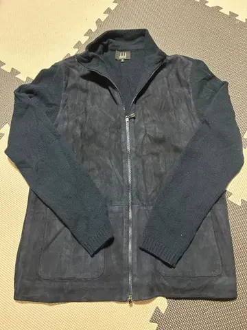 던힐 dunhill 스웨이드 니트 자켓 지퍼 스웨터