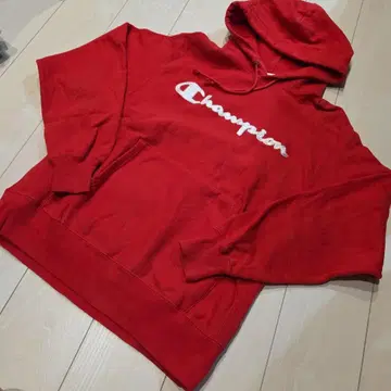 Champion 리버스 위브 후드티 레드