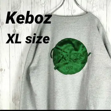 케보즈 맨투맨 양면 자수 로고 와이드 소매 빅 루즈 스트릿 XL