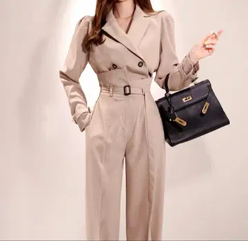 미사용 새상품 수트 셋업 beige M