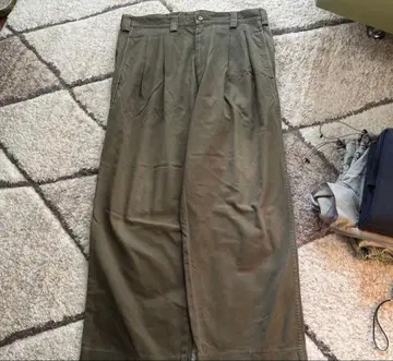 이즈네스 와이드 팬츠 약 86cm L 사이즈 상당 치노 팬츠