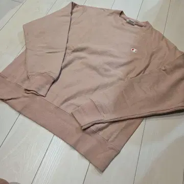 Champion 리버스 위브 맨투맨 핑크 베이지