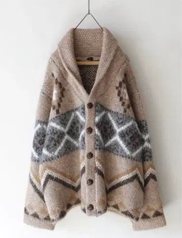 ichi 네이티브 자카드 니트 가디건