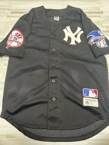 뉴욕 양키스 메쉬 셔츠 M 블랙