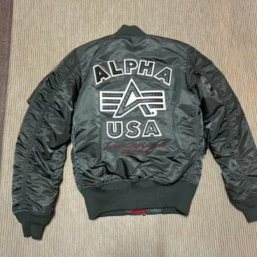ALPHA INDUSTRIES MA-1 플라이트 자켓 올리브 그린