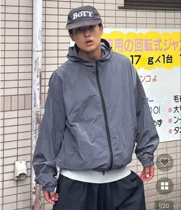 NUGU newretro 나일론 후드티