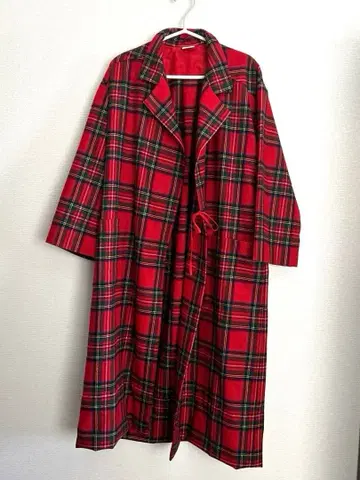 타탄 체크 롱 가디건