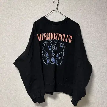 niceghostclub 맨투맨 블랙 M 사이즈