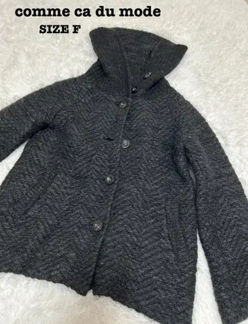 꼼사데모드 하이넥 코트 L 상당 그레이 [258]