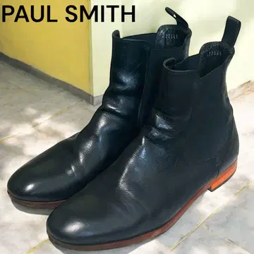 새상품급 폴스미스 가죽 첼시 부츠 블랙 24.5