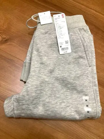 미사용 새상품 유니클로 히트텍 보아 스웨트 팬츠 긴 길이 그레이 M