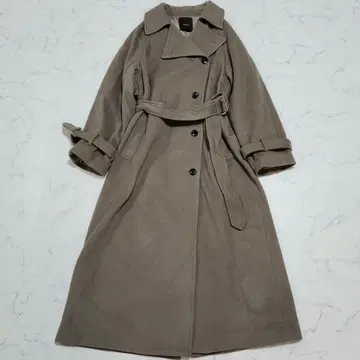 새상품급/23AW 아뉴앙스 울 트렌치코트 카키 그레이 S