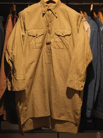 가격 인하 중 프랑스군 M35 오버 셔츠 초기형 데드 스톡에서 원 워시