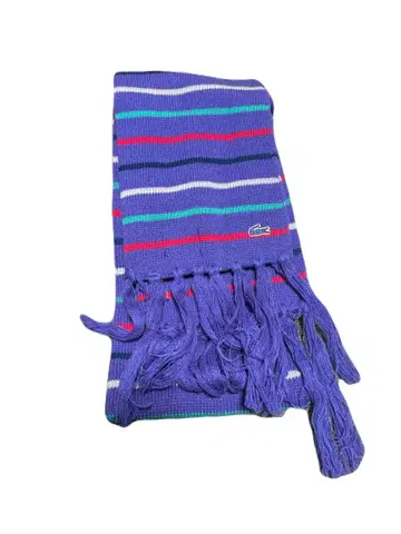 80s IZOD Lacoste 프린지 머플러