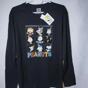 새상품 롱T L 스누피 찰리 75주년 피 너트 긴팔T셔츠