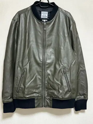 Louis Chavlon 인조 가죽 블루종 카키 사이즈 LL