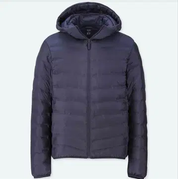 새상품급 유니클로 울트라 라이트 다운 심리스 후드티 네이비 M