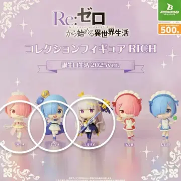 [ 가챠가챠 ] 리제로 피규어 생일생활 2025ver. 3체 세트