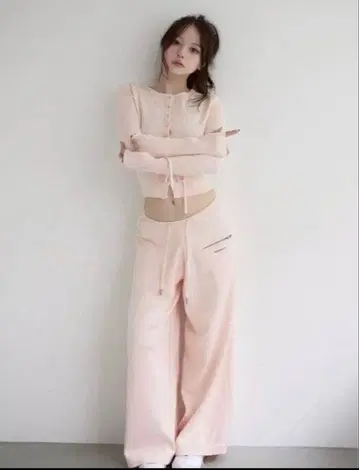 andmary Candice pants set up pink