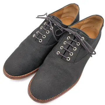 마가렛호웰 레이스업 슈즈 23cm 캔버스 블랙