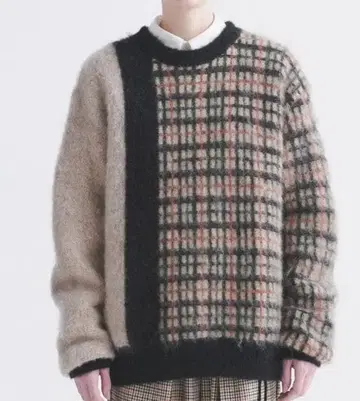 새상품 CULLNI for DAKS 비대칭 모헤어 샤기 니트 콜라보