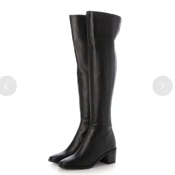 [ 다이애나 ] 블랙 가죽 니하이 부츠