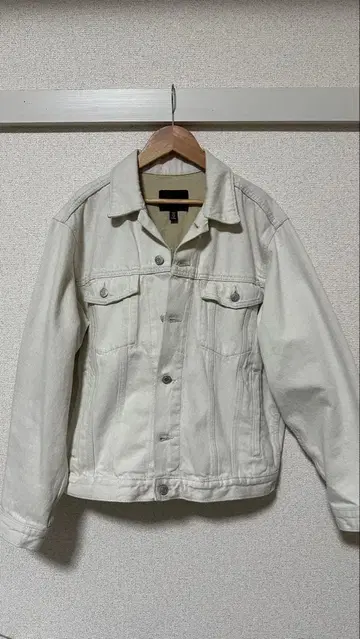 H&M 화이트 데님 자켓 M