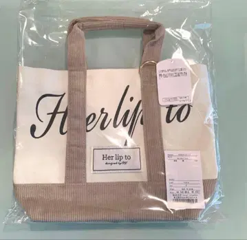 미사용 새상품 herlipto mini tote 루미네 토트백 아이보리