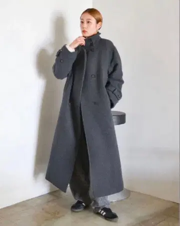 Ungrid 스탠드 카라 루즈 코트 M