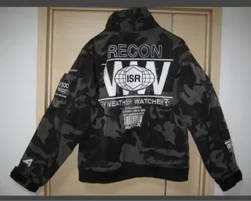 AVIREX RECON 블랙 카모플라쥬 서모라이트 소재 밀리터리 자켓 L