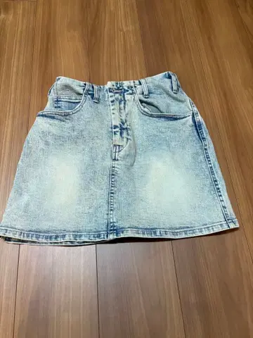 미사용 앤드 마리 라이트 블루 하트형 포켓 미니 스커트 S