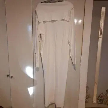 ANNE COQUET 화이트 니트 롱 원피스