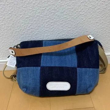 핸드백 숄더백 2way 백 데님 오카야마 데님 천연 가죽