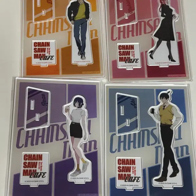 일괄 가격) 체인소맨 콜라보 카페 아크릴스탠드 레제 마키마 아키 덴지