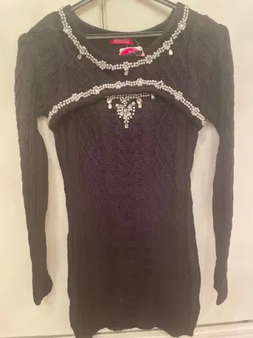 [택 포함 새상품] MARS 마즈 바스트 오픈 니트 원피스 Y2K 갸루